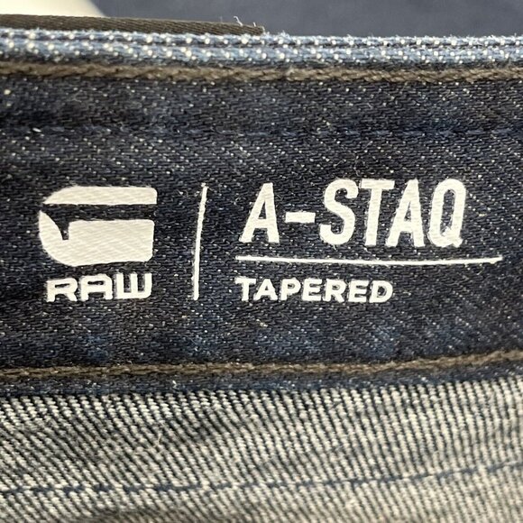 G Star Raw Men's Dark Blue A Staq Denim Jeans NEW 30x34 Straight - Picture 13 of 14